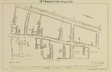 214231 Plattegrond van het 10e Kwartier (wijk E-B) te Utrecht, het terrein tussen de Oudegracht / Geertestraat / ...